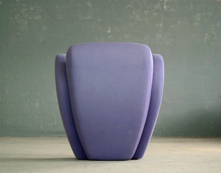Ron Arad Lounge Chair in Purple Wooll for Moroso, Italy — JenMod